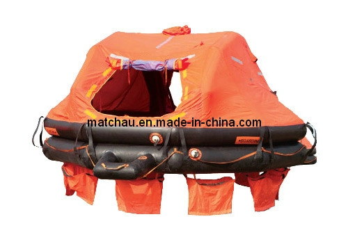 35man Solas Marine Inflatable Liferafts Throw-Overboard Inflatable Life Raft for Marine Lifesaving