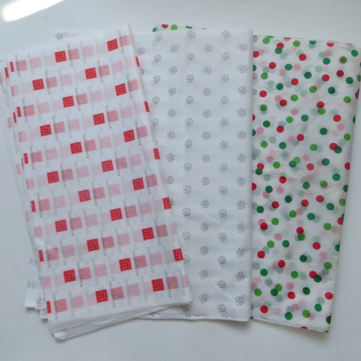 Customized 10sheets Printed 17GSM Tissue Paper Wrapping Paper