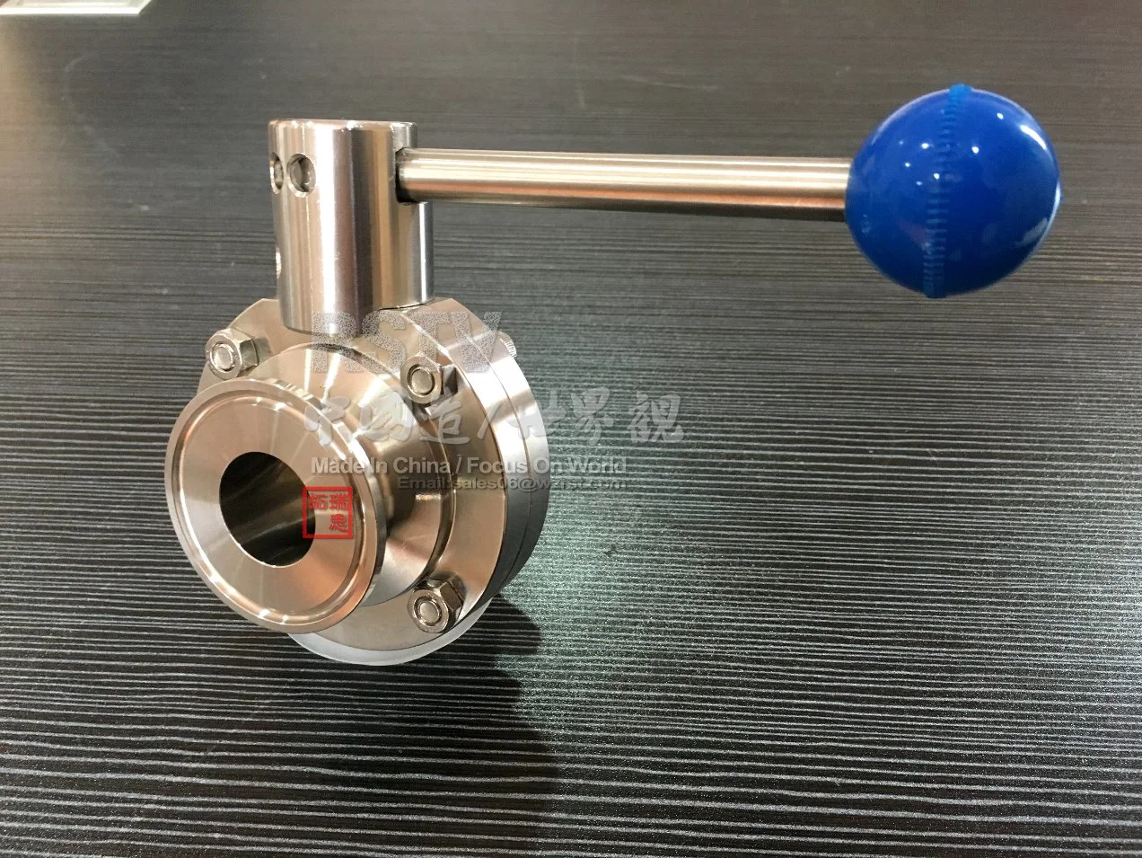 Stainless Steel Butt Welding Thread Manual Sanitary Butterfly Valve