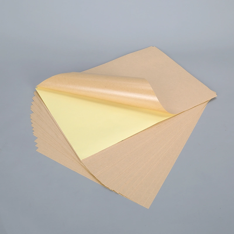 100PCS Kraft Self Adhesive A4 Label Sticker Paper