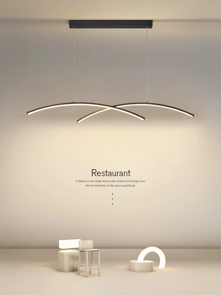 Wholesale/Supplier Smart Control Dimmable Hanging Linear Ceiling Light Chandelier Pendant LED Lamp