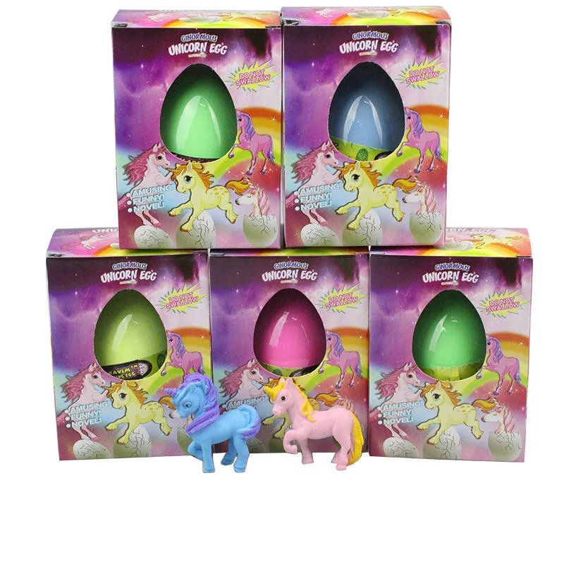 Beliebte Kinder Educational Party Überraschung Geschenk Magie Schlüpfen Wasser Wächst Nach oben EVA Easter Fish Unicorn Dinosaur Egg Toy