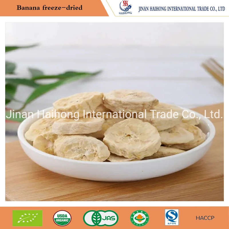 Fd Freeze-Dried Banana Chips deshidratado de frutas y hortalizas frutos secos a granel Snack fabricantes suministran