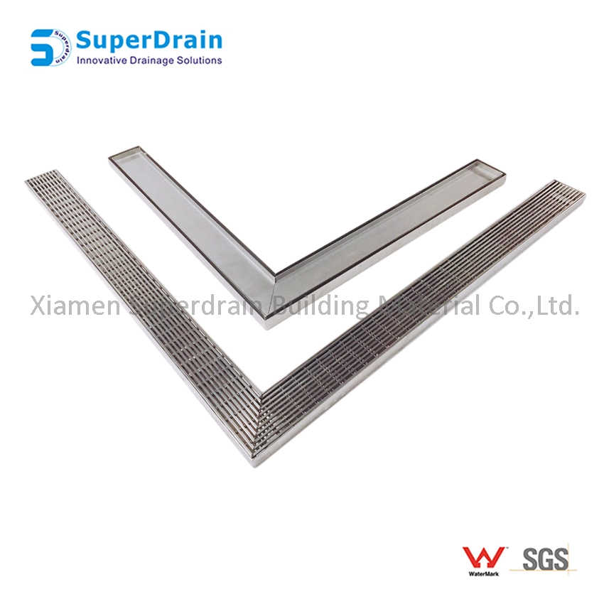 L Shape Bathroom Accessories Rain Water Drain with ISO9001 Certification