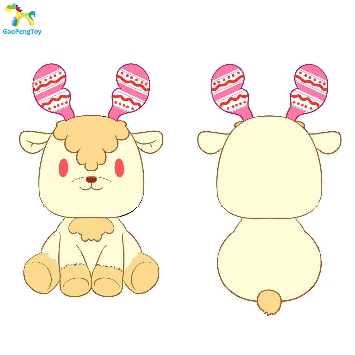 Castanho Deer Elk como decorações Stuffed Animal Toy Custom Christmas Presentes