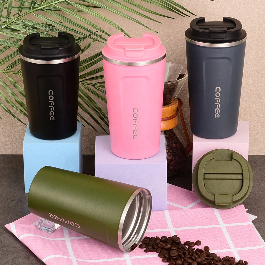 Thé de Noël Coloré Réchauffeur de Bière à Double Paroi en Acier Inoxydable Isolé sous Vide Gobelet de Voyage Personnalisé avec Couvercle