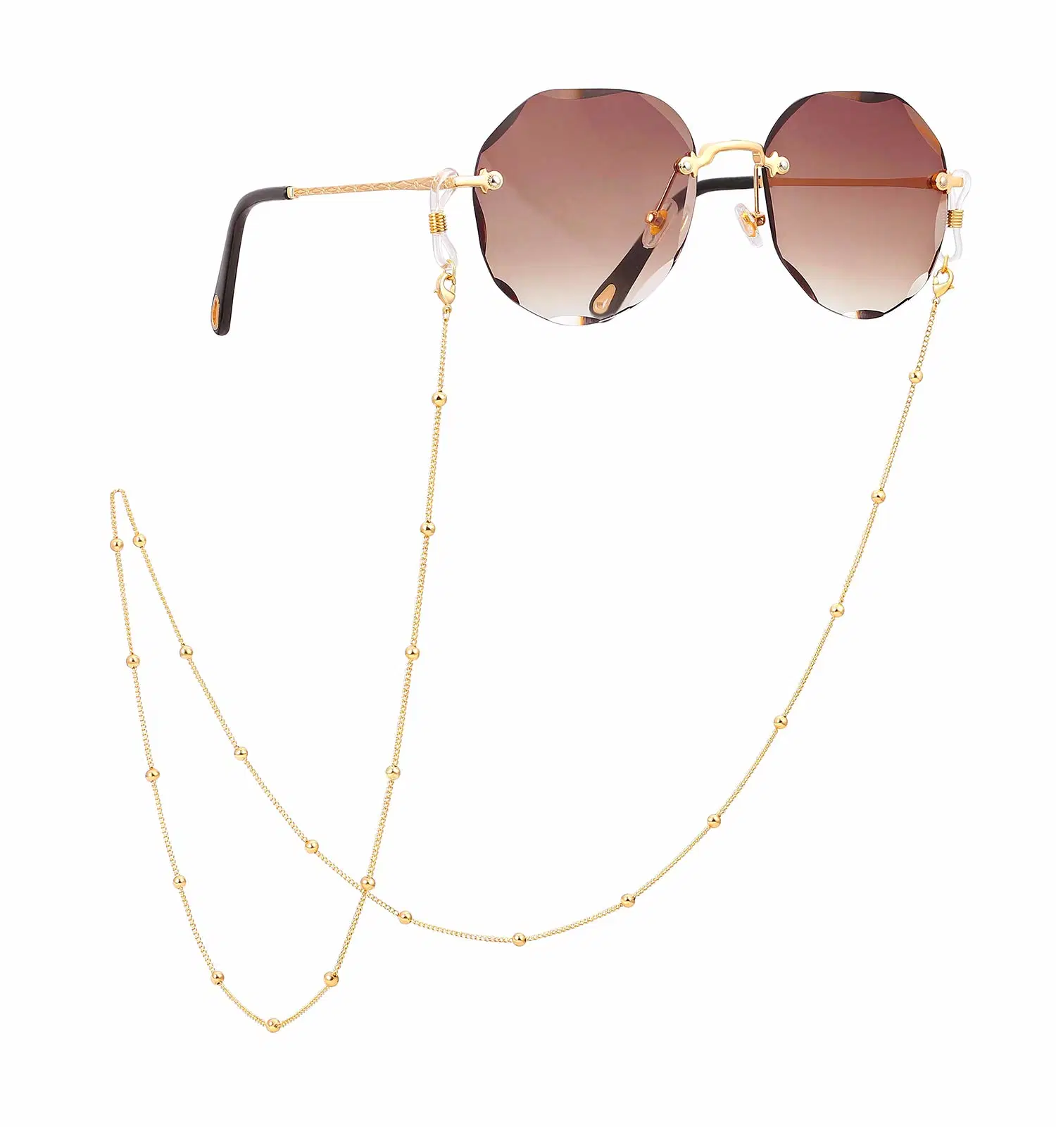 Hot Sellers Eyewear Wearing Comfortable Stainless Steel Eyeglasses Sunglasses Chains 18K Gold Plated Eyeglass Holder Chain