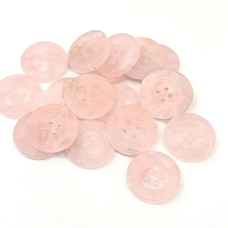 Piedra natural de amatista Cuarzo rosado agujero de 4 botones de piedra Onyx de ropa