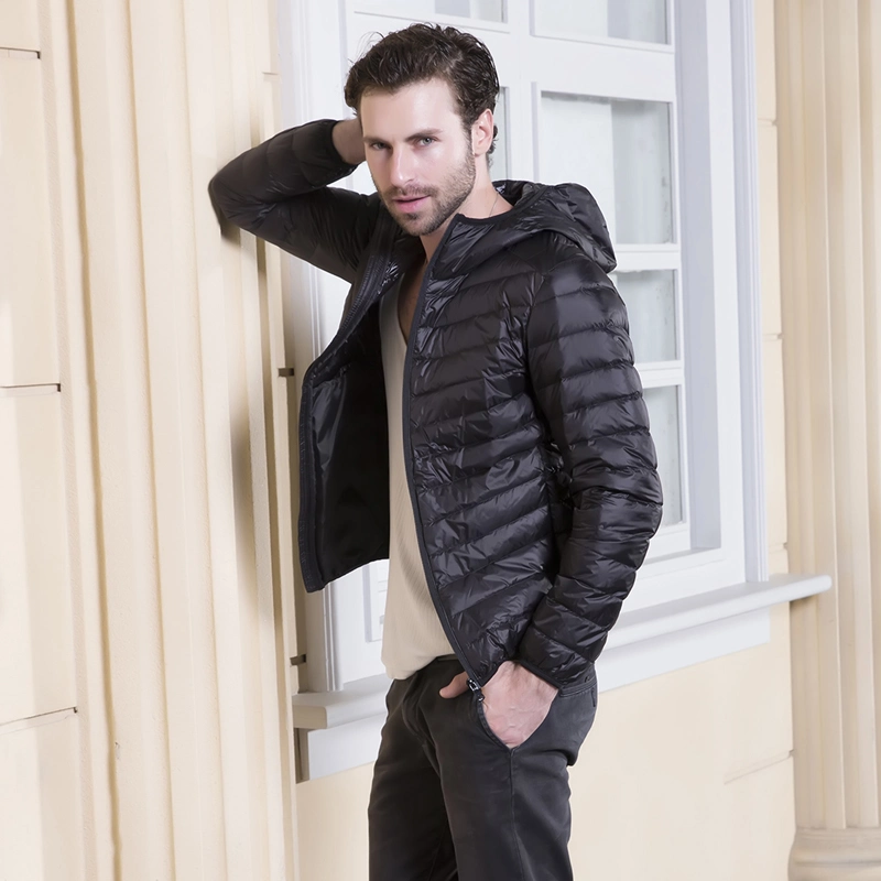 Печать логотипа на заказ Quilted Premium Quality Zipper Mens Winter Puffer Блестящие куртки мужчины большие, сублимированные пальто с капюшоном Мягкая куртка с пуховым наполнителем