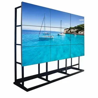 High Definition 55 Inch Floor Standing 3.5mm Advertising LCD Video Wall Display Screen