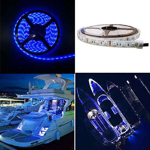 12V RGB Color LED Strip Light Accent Kit for Pontoon Boat Sailboat Fishing