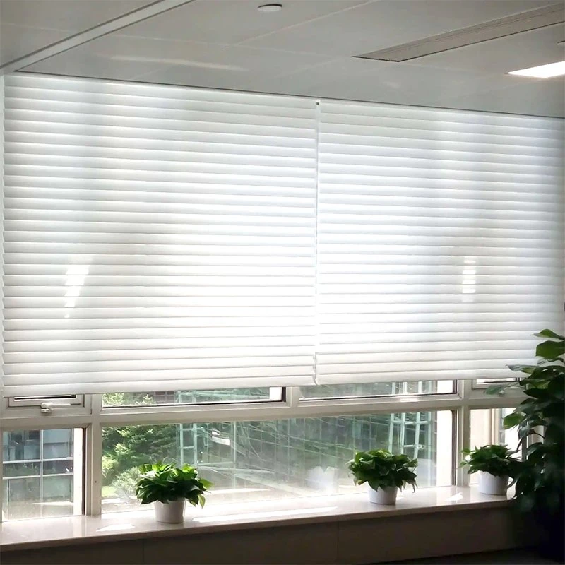 Superior Quality Manual or Motorized Sunshade Polyester Shangrila Blinds