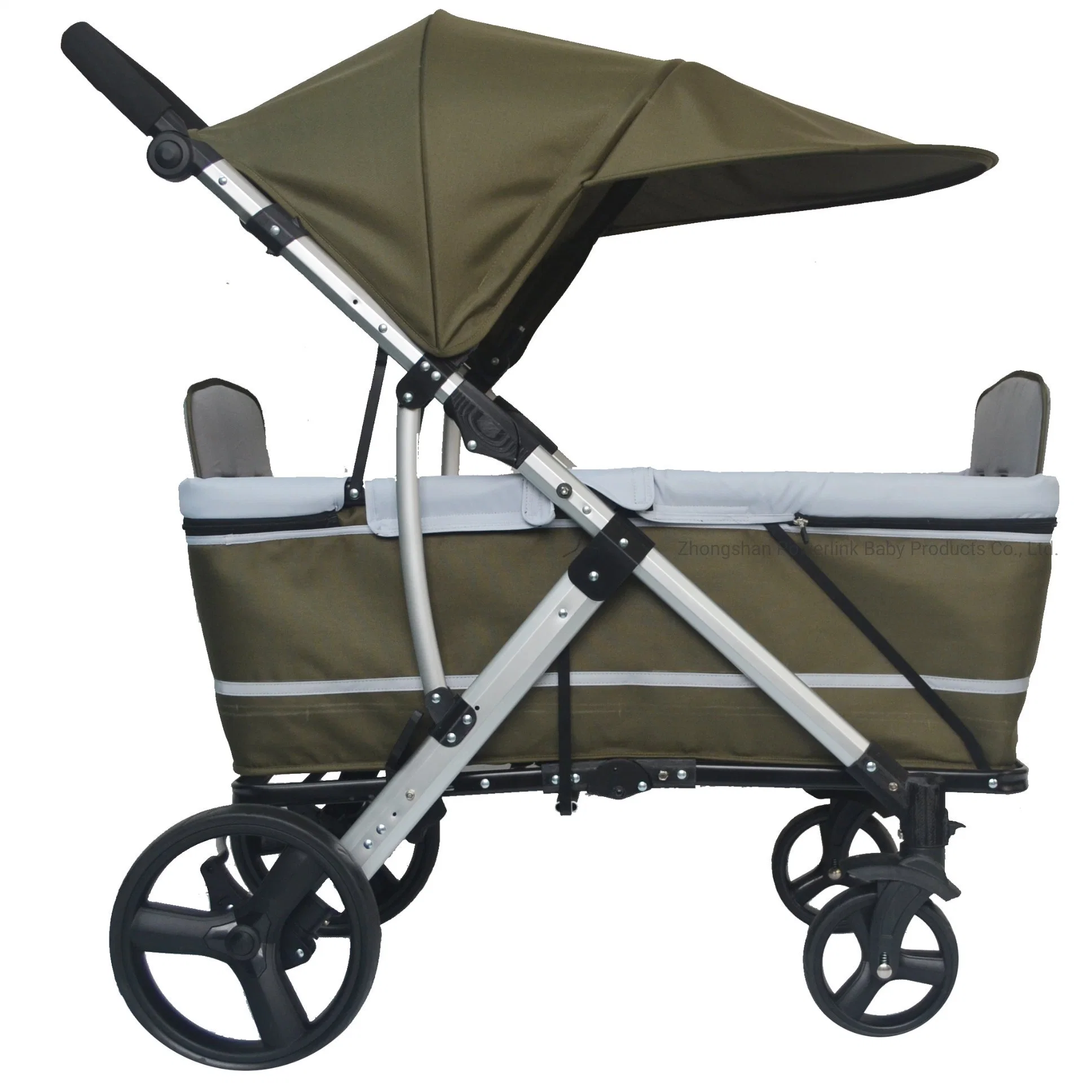 W985 New Popular Folding Metal Stroller Wagon Wholesale/Supplier Outdoor Baby Trolley