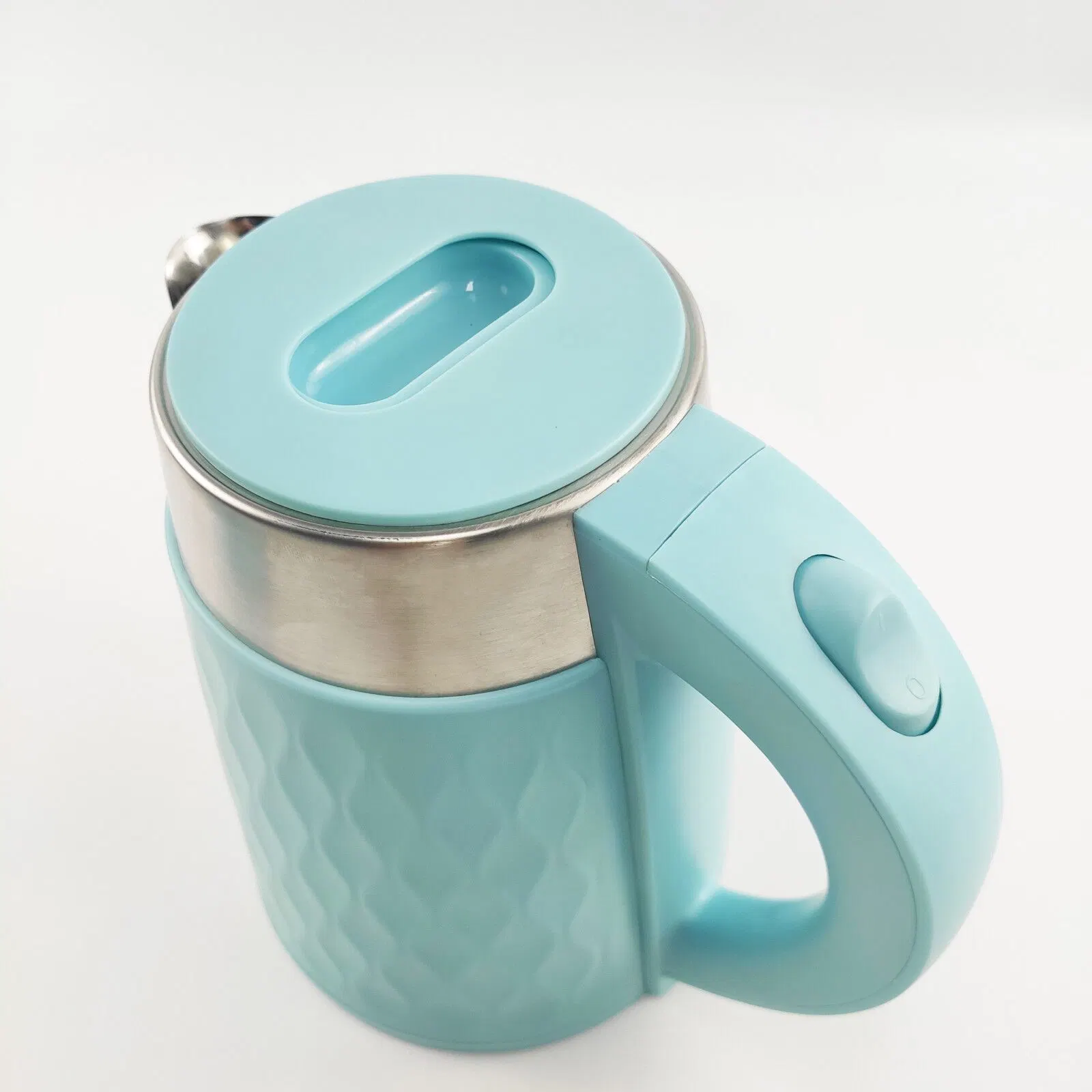 Light Blue 1.8L Double Wall 201ss Home Health Electric Household Appliance Electric Kettle