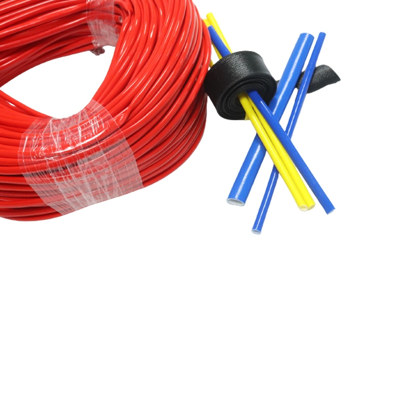 Price Advantage High Strength Teparature Resistance More Rigid Insulation Protection for Electric Circuit Silicone Rubber Coated Fiberglass Tubing