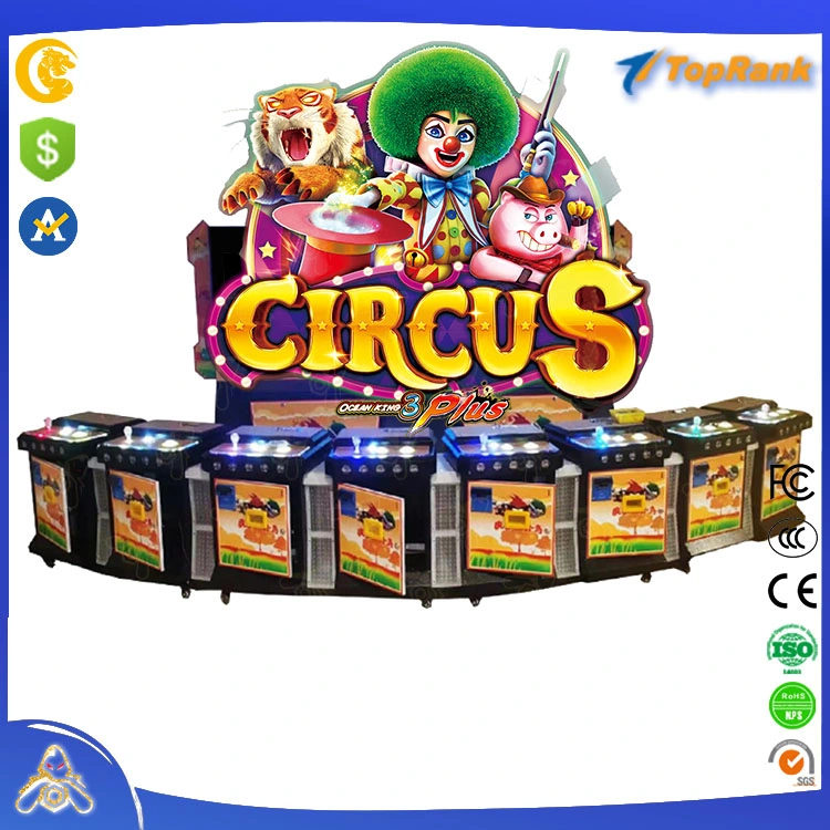 New High Profit Online Coin Operated Machine 55 Inch Standing Arcade Shooting Fish Game Tables 2 Player 3 Plus Ocean King Fish Game Circus