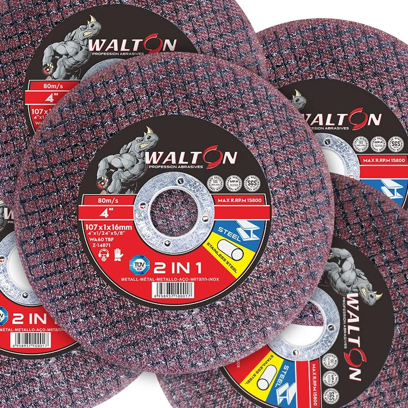 Pegatec 107X1X16 Metal Abrasives Cutting Disc 2in1 Cut off Disk