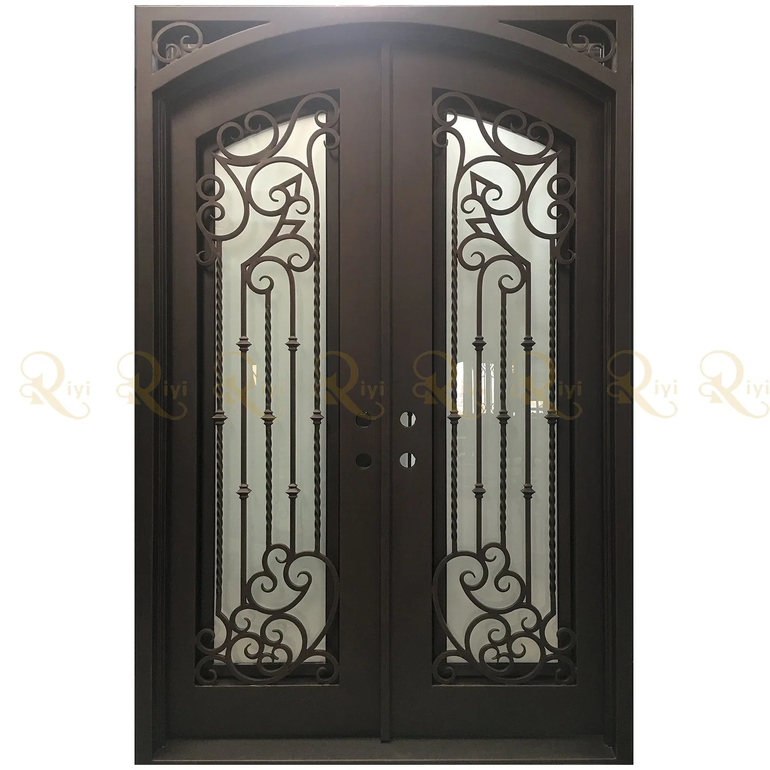 Antique Wrought Iron French Front Door Design for Safety