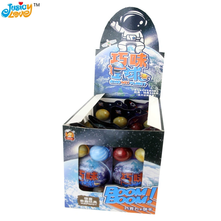 Hot Selling Wholesale/Supplier Planet Chocolate Biscuit Balls with Sweets Chocolate and Toy