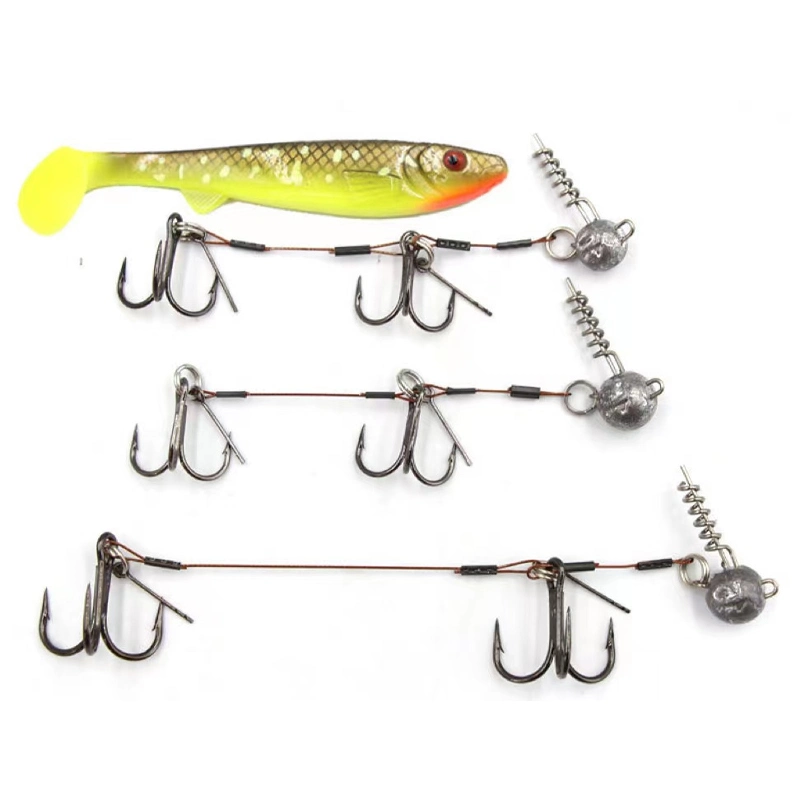 6cm/14cm 10g/15g Reed Lock Needle Fish Hook Fishing Set Wire Line Set with Elastic Sea Fishing