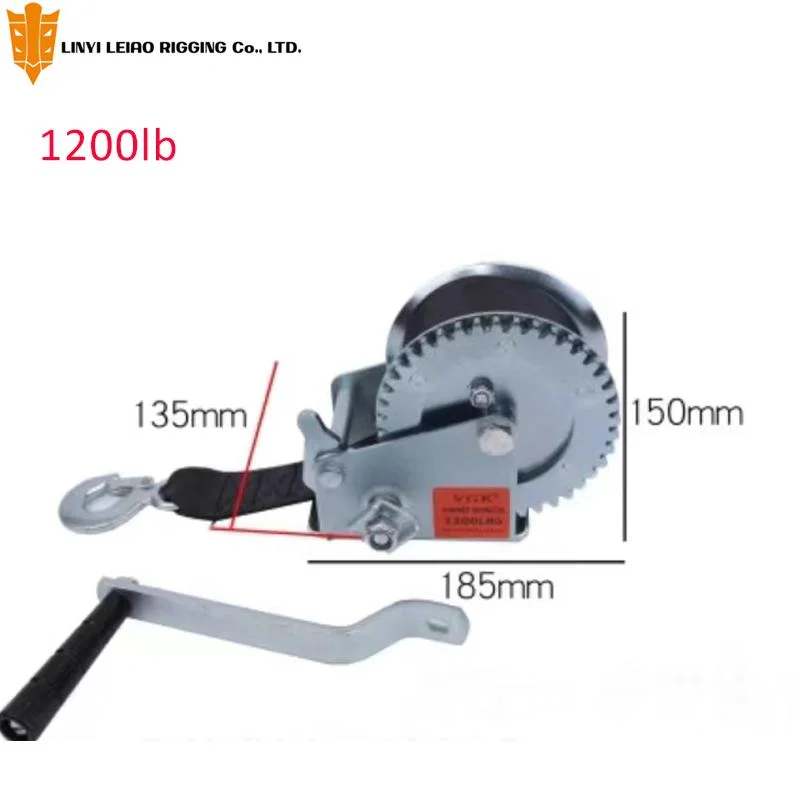 Boat Hand Winch Light Duty Polyester Belt Webbing Hand Winch 1.5t for Sale Other Manual