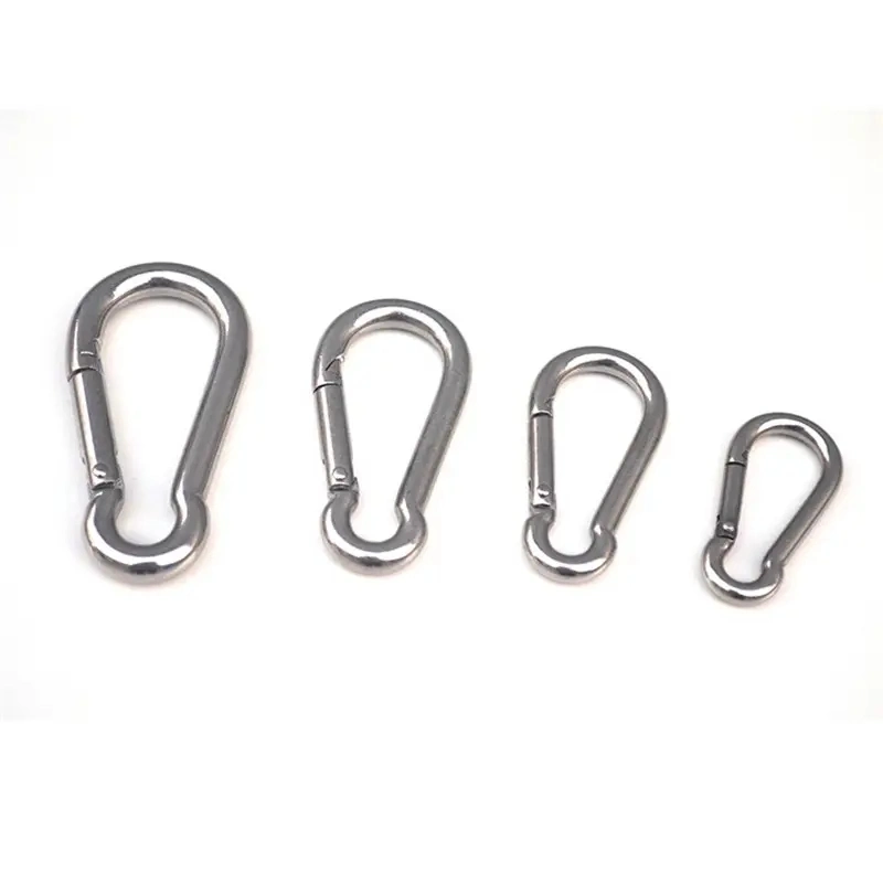 Quick Safety Hook D Carabiner Hooks Spring Snap Clip Keychain Climbing Buckles