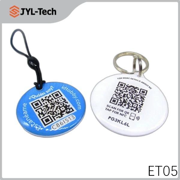 Customized Crystal Shaped 13.56MHz Ntag213 NFC Epoxy RFID Smart Keytag/Keyfobs