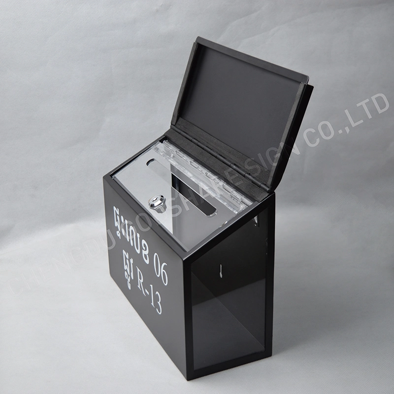 Small Laser Engraved Ss Metal Steel Packaging Parcel Delivery Box Letter Paper Storage Box