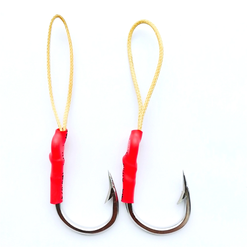 Assist Hook Single Hook with Braided Line Sea Fishing Tackle Manufacturer Supply