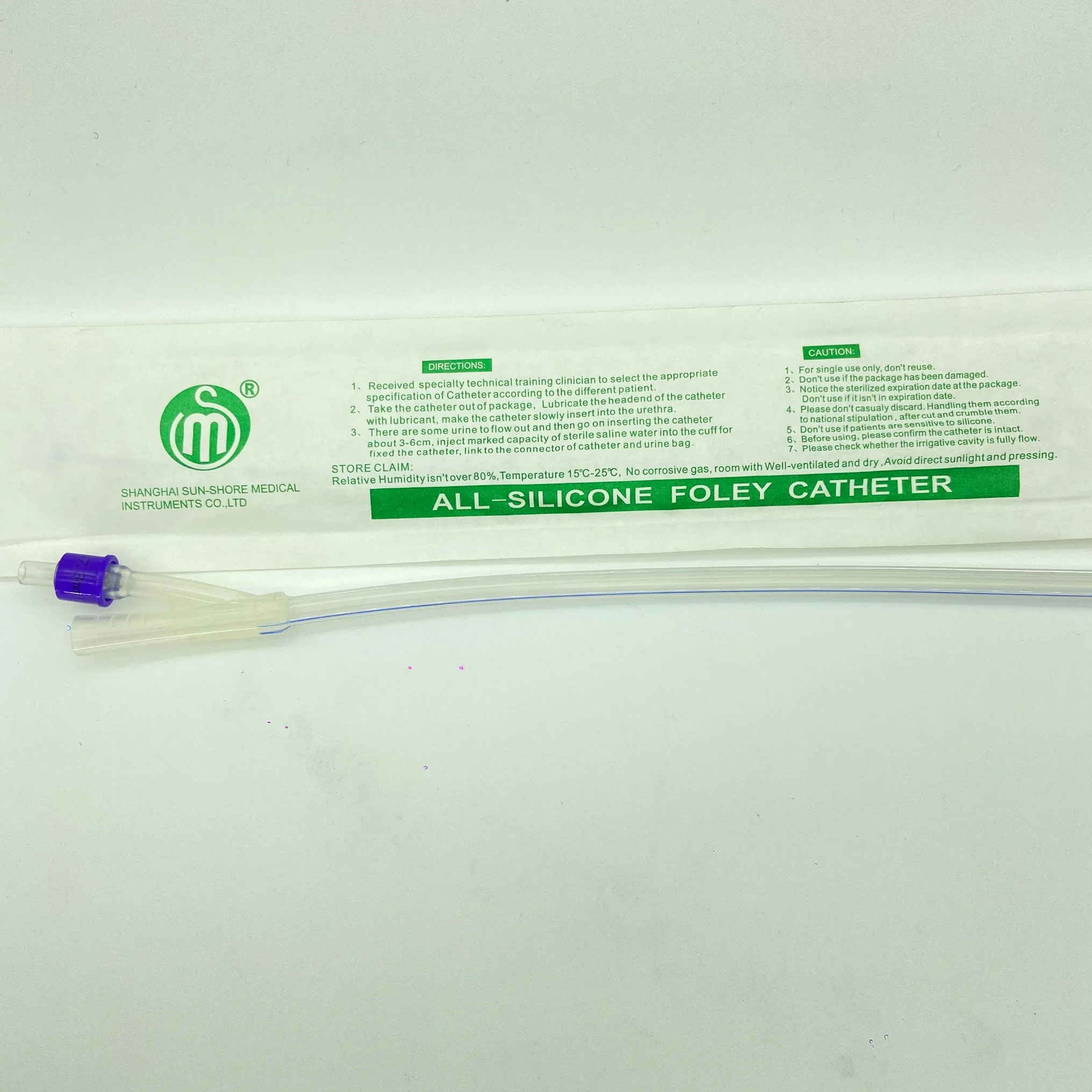 Medical Supply Silicon Foley Catheter Two Way and Three Way with CE and ISO