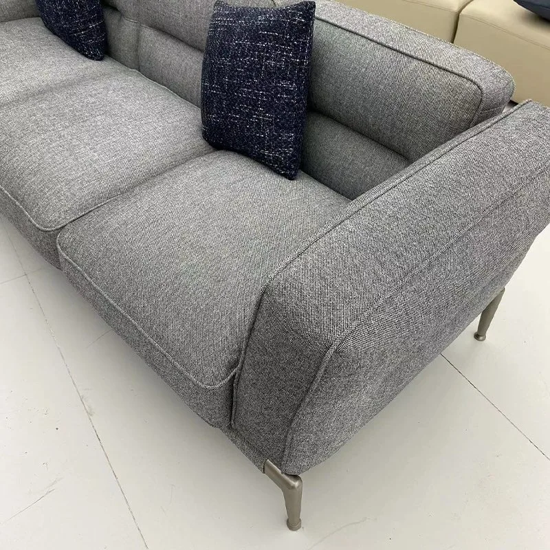 Nordic Style Manufacture 3 Seater Gray Color Living Room Furniture Modern Luxury Fabric Home Hotel Apartment Sofa