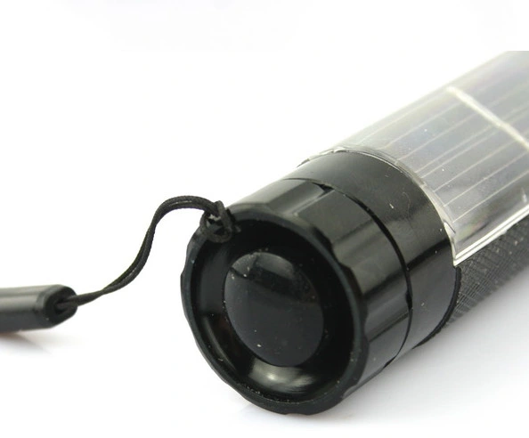 Solar Power 7 LED Flashlight Aluminum Ni-MH Rechargeable Battery