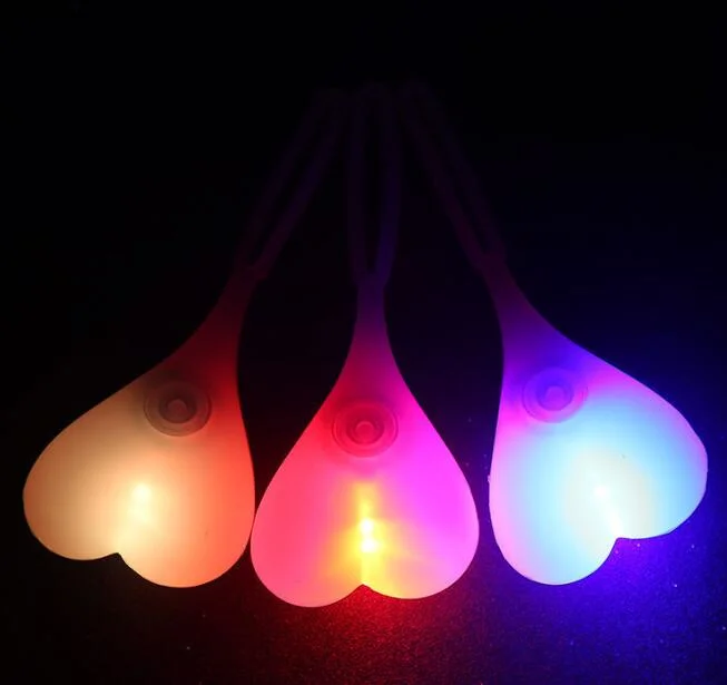 Front and Back Safe Using Coin Cell Battery Love Shape Silicone Bike Lights Cheap Price