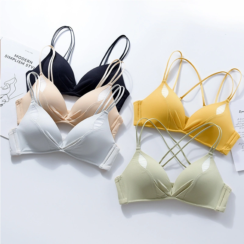 Sweet and Fashionable Sexy Girl Underwear Female Small Breast Hold Together Comfortable No Underwire Bra Frivolous Beauty Back Bra