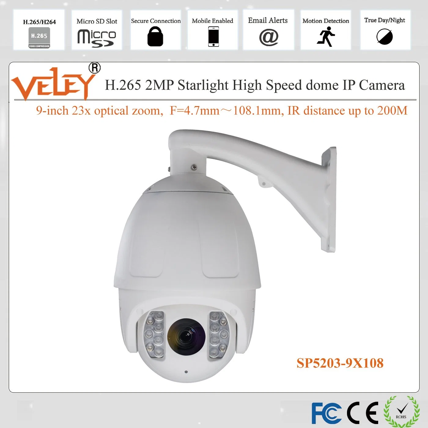 CCTV Video Camera Sony Starlight Waterproof Security IR IP Dome SIM Card Camera