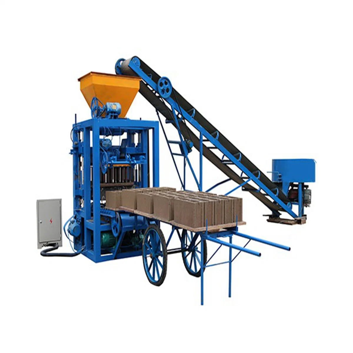 Qt4-24b Clay Concrete Automatic Low Cost Interlocking Construction Hollow Paver Fly Ash Block Production Line