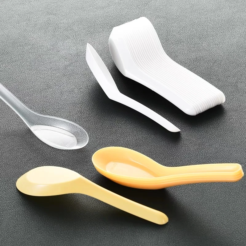 Disposable Product Eco-Friendly Plastic Spoon Dessert Takeaway Spoon (LO-66)