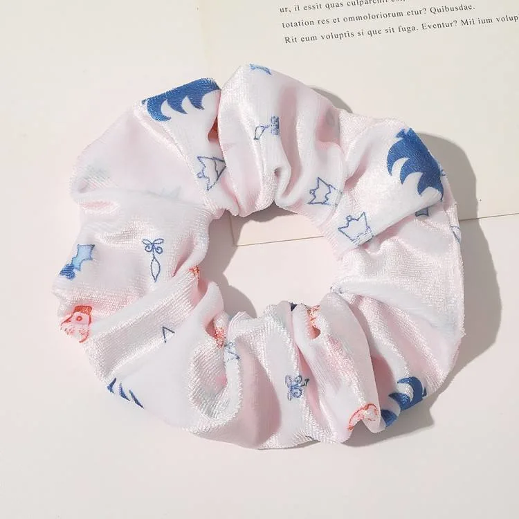 Fashionable High quality/High cost performance  Floral Style Hair Scrunchies for Girls Soft Chiffon Flower Hair Ties Scrunchies for Women