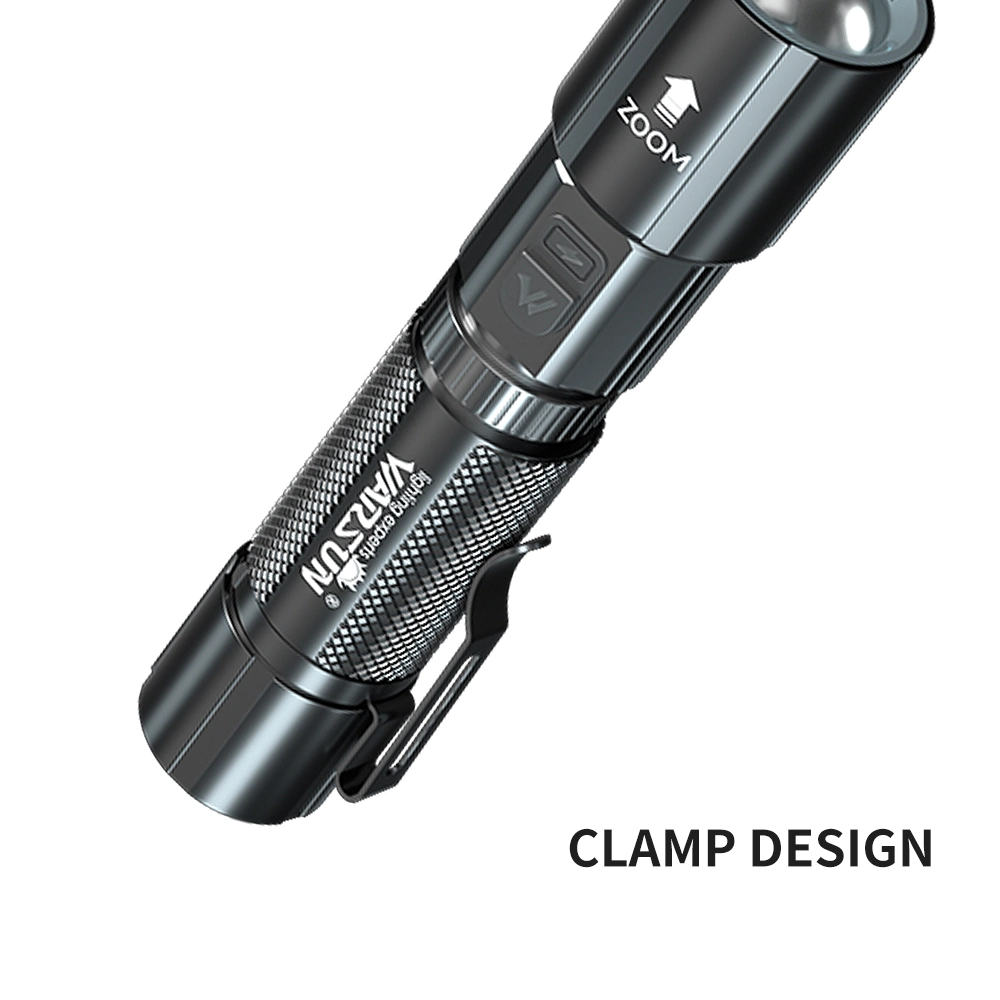 Warsun Y65s Outdoor Type C Rechargeable Portable Torch Light LED Flashlight with Clip and Double Switch