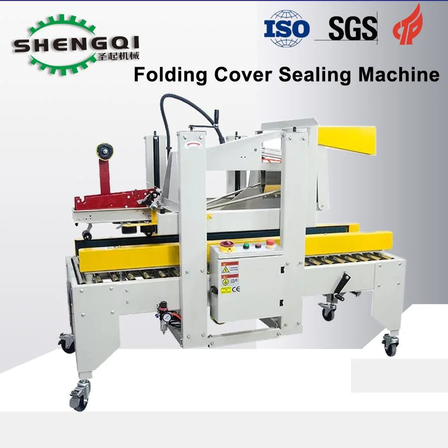 Semi Automatic Food Cosmetic E-Commerce Case Carton Box Top Bottom Packing Sealing Machine