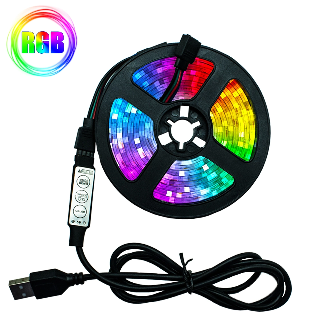 Flexible Lamp 1m 2m 3m 4m 5m Tape 5V Desk Screen TV Background Lighting USB Cable LED Strip Light