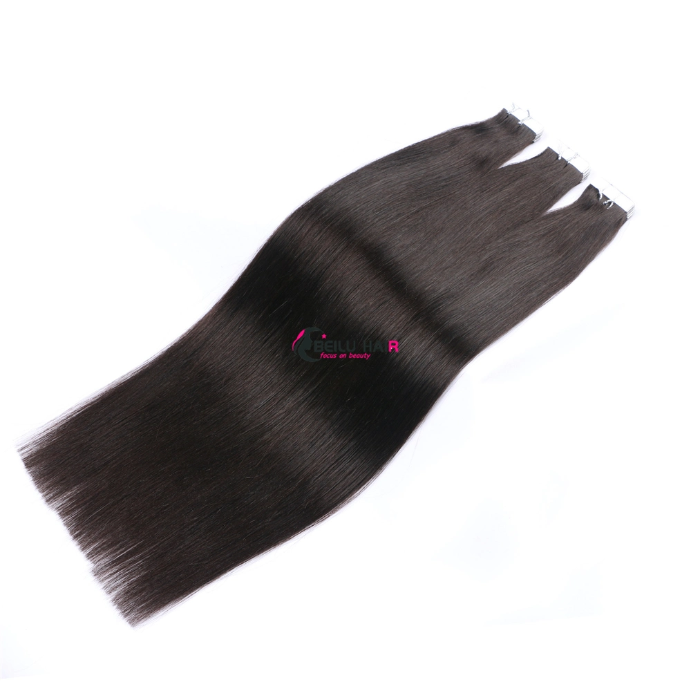 Double Drawn Russian Human Hair Tape Hair Extension Natural Remy Cuticle Tape in Hair Extension