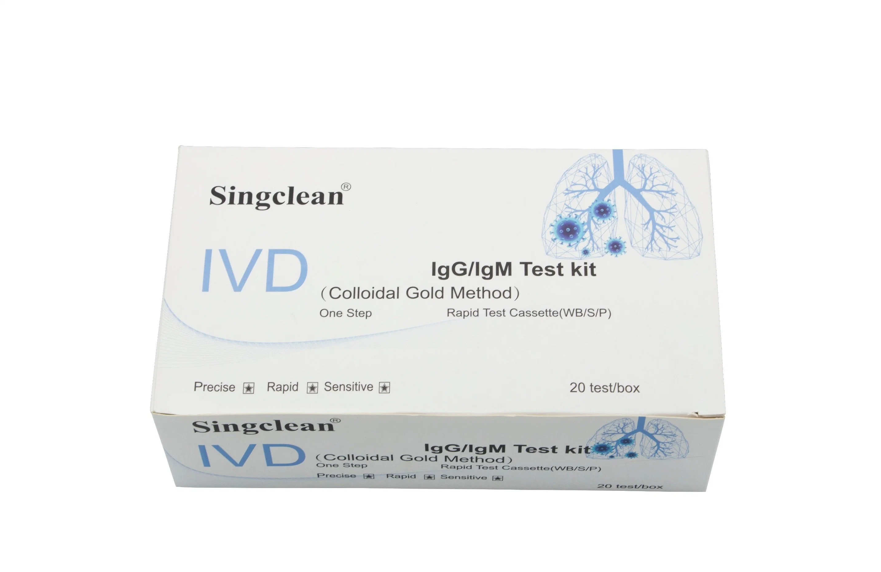 Kit de prueba rápida de anticuerpos para IgG/IgM Singclean con Marca CE