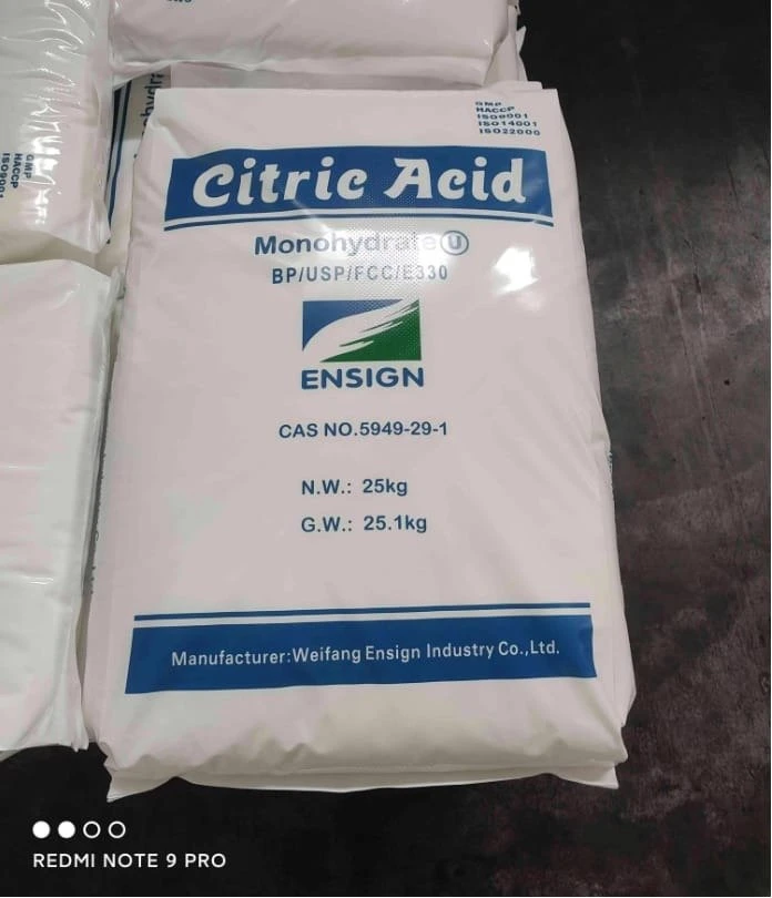 High Purity 100% White Powder Citric Acid Anhydrous USP