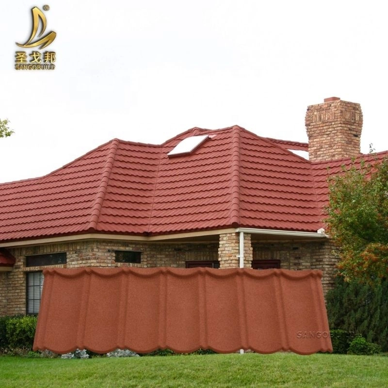 Building Materials Malaysia Stone Coated Steel Roof Tiles Green Roof Shingles for House