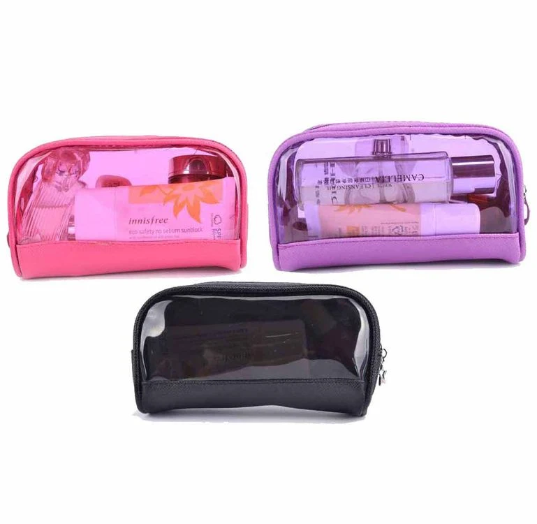 Fashion Small Personalized Private Label Clear PVC Beauty Case Makeup Bag&Cases Travel Cosmetic Bags