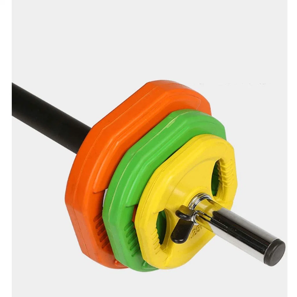 Venta caliente de equipos de fitness con recubrimiento de caucho de color equipos de fitness levantamiento de pesas barras ajustables de 20 kilogramos barras