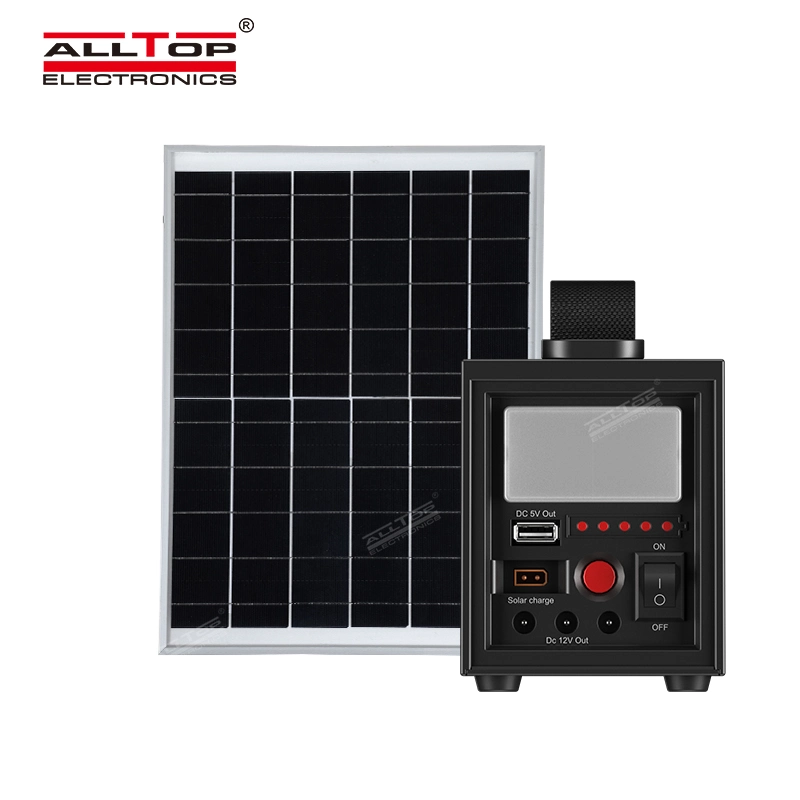 Alltop New Product Multifunction in One 20W 40W 60W Outdoor Indoor Camping Home Solar Power System