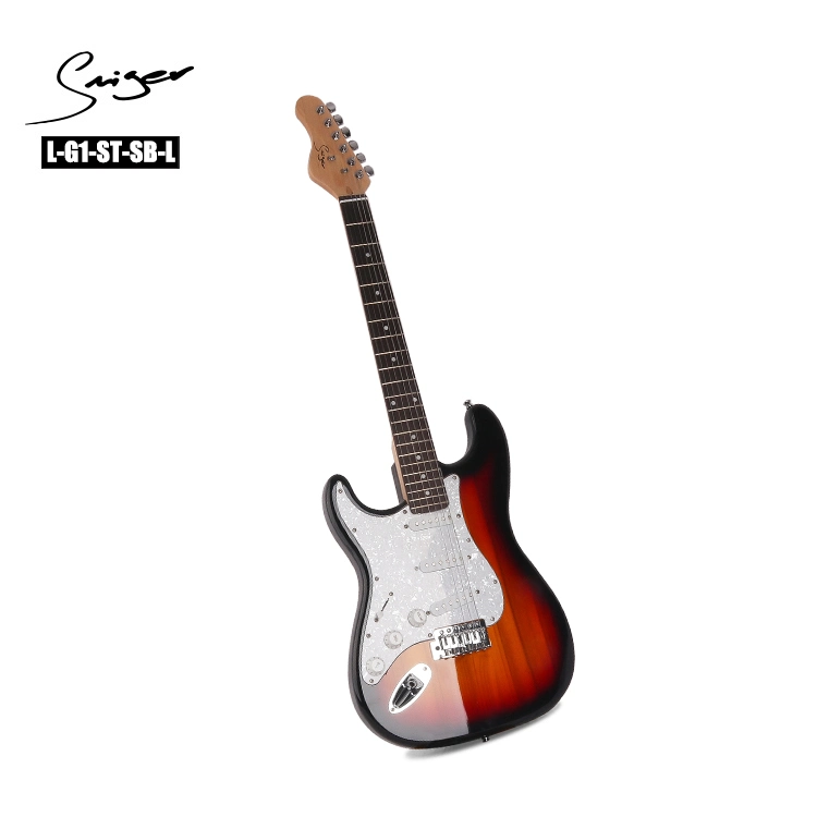 Guangzhou Musical Instruments Factory Price OEM Logo Good Quality Left Hand St Electric Guitar