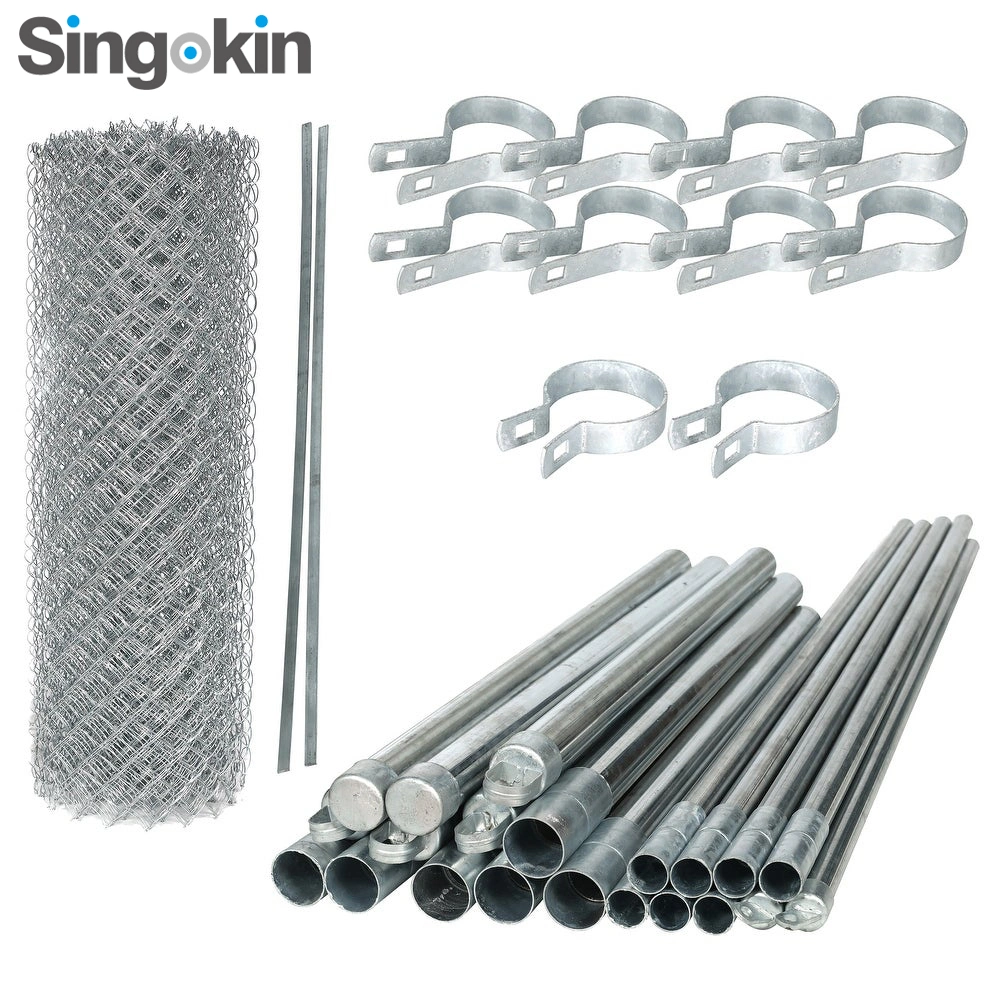 Galvanized Diamond Shape Wire Mesh Steel Chain Link Fence